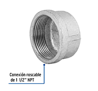 Tapón capa, acero galvanizado, 1-1/2' - CG-305 / 48787 Tapón capa, acero galvanizado, 1-1/2' - CG-305 / 48787
