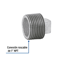 Tapón macho, acero galvanizado, 1' - CG-313 / 47496
