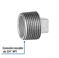 Tapón macho, acero galvanizado, 3/4' - CG-312 / 47495 Tapón macho, acero galvanizado, 3/4' - CG-312 / 47495
