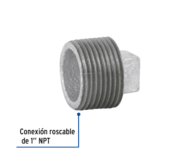 Tapón macho acero galvanizado 1 CG 313 47496