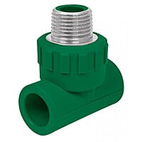 Tee de PPR, 1/2', 20mm, macho - CV-711 / 49838 Tee de PPR, 1/2', 20mm, macho - CV-711 / 49838