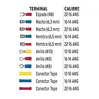 Terminales aisladas para cable, kit con 55 piezas - TERA-K55 / 48142 Terminales aisladas para cable, kit con 55 piezas - TERA-K55 / 48142