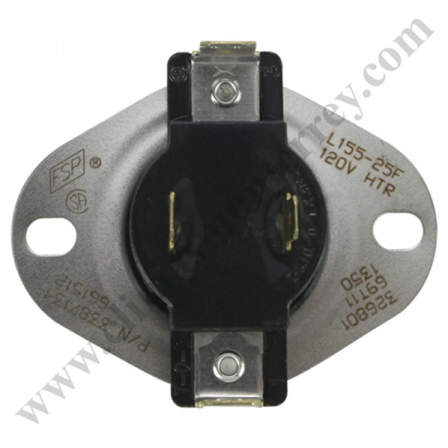 Termostato Interno Para Secadora, 120V - 3387134 Termostato Interno Para Secadora, 120V - 3387134