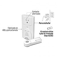 Timbre inalámbrico con receptor para enchufar, 1 tono - TIMI-100C / 46631 Timbre inalámbrico con receptor para enchufar, 1 tono - TIMI-100C / 46631
