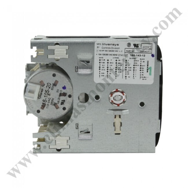 Timer Invensys, 1/2Hp, 15A, 125-250Vac / 10A, 125-250Vac, 60Hz - 3954071 Timer Invensys, 1/2Hp, 15A, 125-250Vac / 10A, 125-250Vac, 60Hz - 3954071