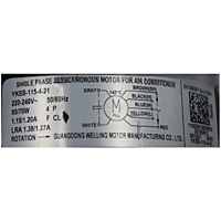 Motor Evaporador 3 Ton 220V, Modelo: Ykss-115-4-21 - 11002012020625 Motor Evaporador 3 Ton 220V, Modelo: Ykss-115-4-21 - 11002012020625