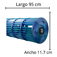 Turbina Evaporador Mirage  Largo 95 cm Ancho 11.7 cm Opresor Interno - 12100102000084