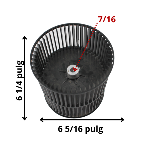 Turbina Para Minisplit Mirage Piso Techo 5Ton, Largo 16.1Cm Ancho 16Cm (Int) - 201144690011