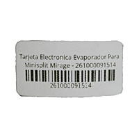 Tarjeta Electronica Evaporador Para Minisplit Mirage - 261000091514