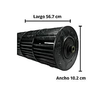 Turbina Para Minisplit Mirage Evaporador Largo 56.7 cm Ancho 10cm Opresor Externo