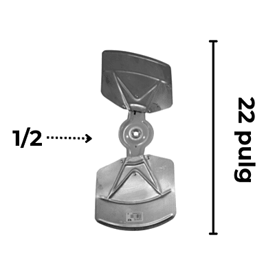 Aspa Aluminio, Central York, 2 Hojas, Flecha 1/2, Diametro 22 Pulg, Grados 20, Rotacion Cw - 32634097000