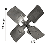 Aspa Metalica, motor DANFOSS 22, Largo 56 cm Flecha 1/2 4HOJAS - 7002002