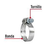 Bolsa con 10 mini-abrazaderas reforzadas # 7, 1/2 - 3/4' - AB-07 / 44231