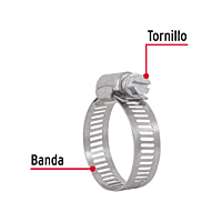 Bolsa con 10 abrazaderas reforzadas # 16, 3/4 - 1-1/2' - AB-16 / 44237