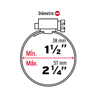 Bolsa con 10 abrazaderas reforzadas # 28, 1-1/2 - 2-1/4' - AB-28 / 44240