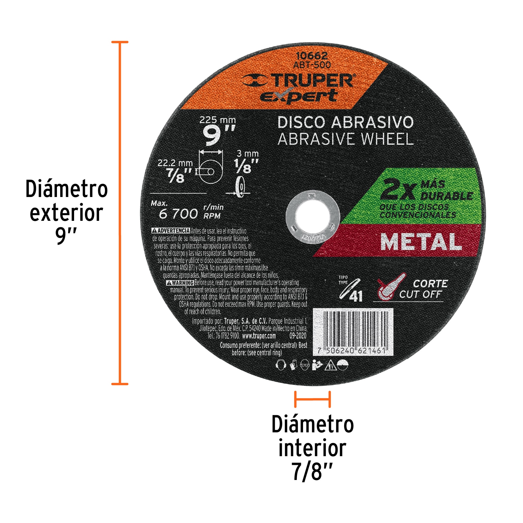 disco-para-corte-de-metal-tipo-41-diámetro-9-abt-500-10662