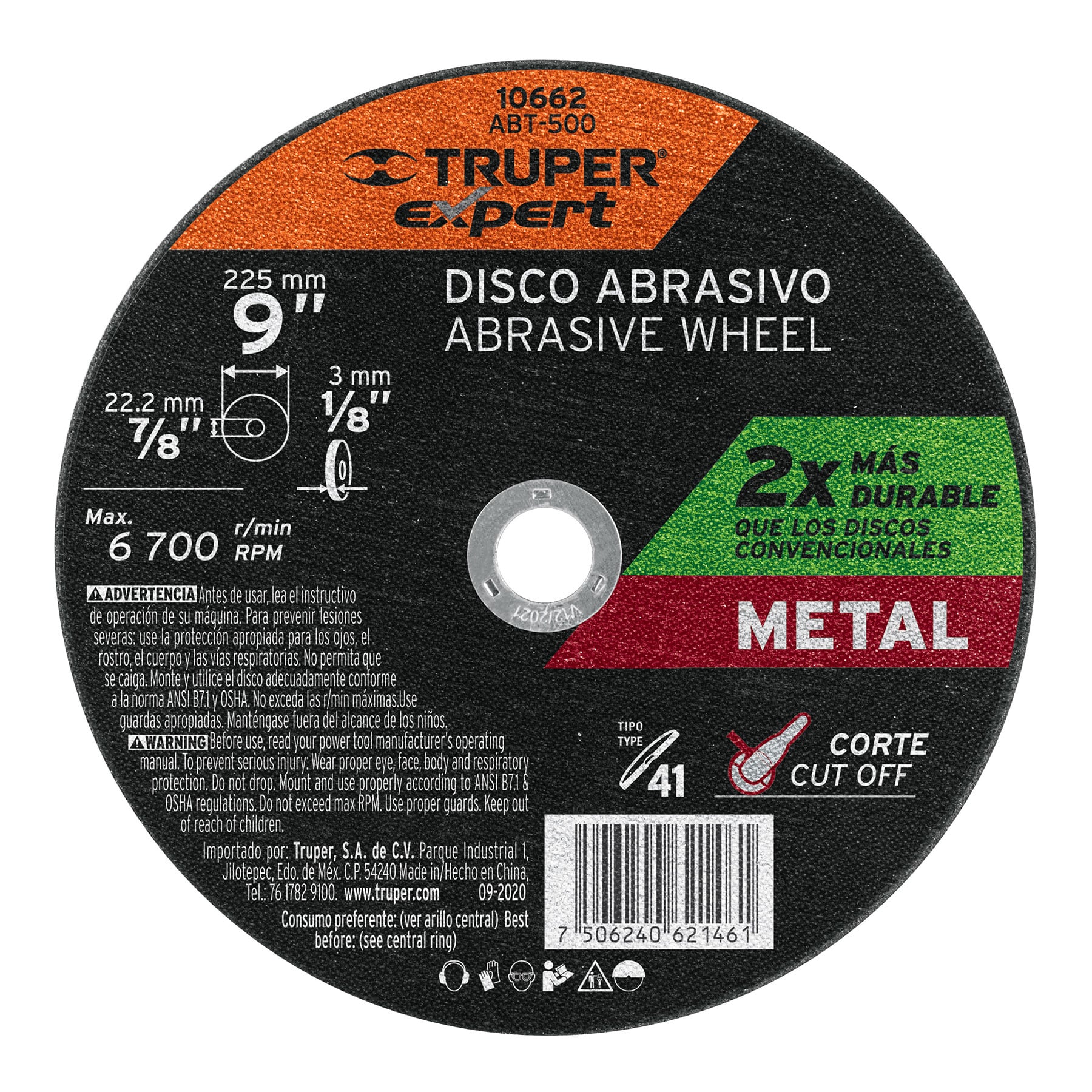 disco-para-corte-de-metal-tipo-41-diámetro-9-abt-500-10662