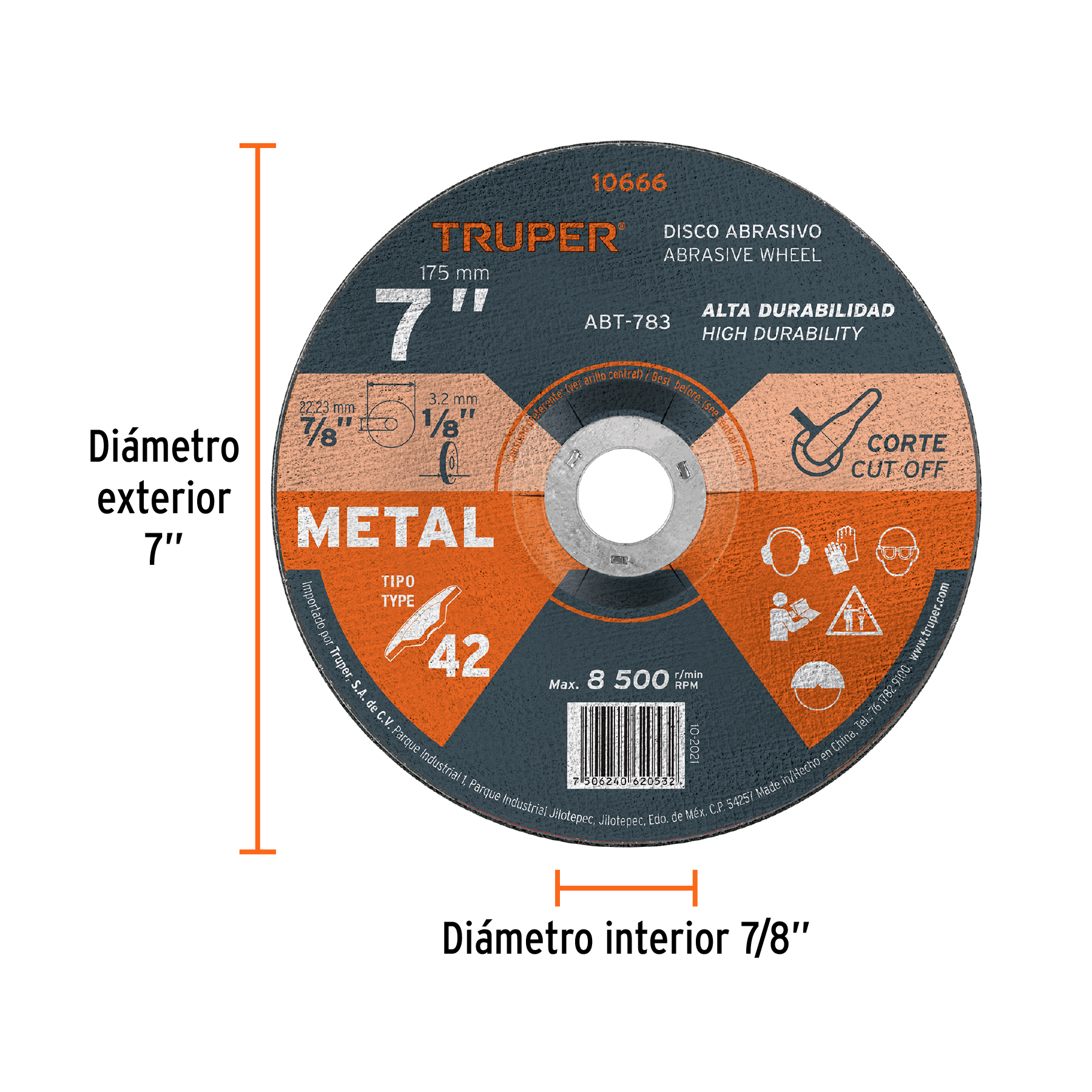 disco-para-corte-de-metal-tipo-42-diámetro-7-abt-783-10666