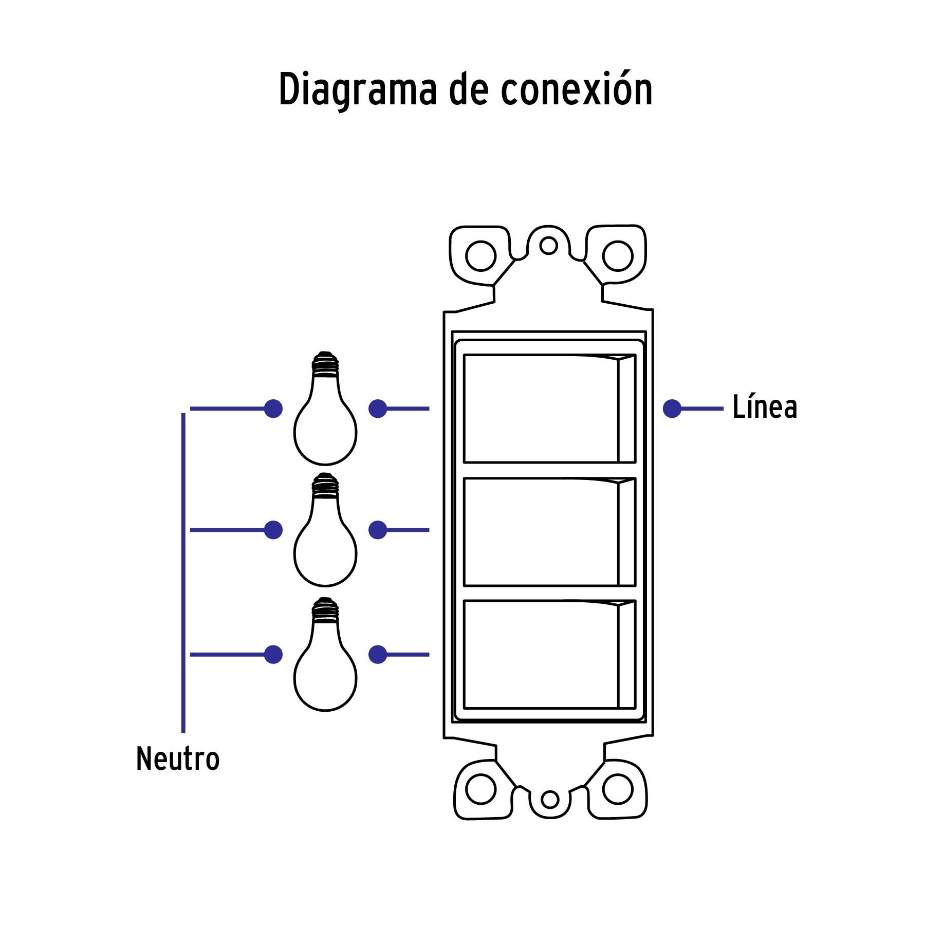 Interruptor triple, línea Classic - APTR-CL / 46007