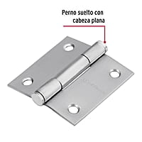 Bisagra cuadrada 2', acero inoxidable, plana - BC-204P / 43225