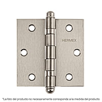 Bisagra cuadrada 2', acero inoxidable, redonda - BC-204R / 43220