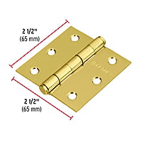 Bisagra cuadrada 2-1/2', acero latonado, plana - BC-251P / 43236