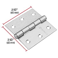 Bisagra cuadrada 2-1/2', acero cromo mate, plana - BC-253P / 43260