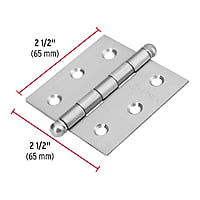 Bisagra cuadrada 2-1/2', acero inoxidable, redonda - BC-254R / 43221