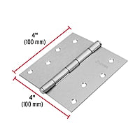 Bisagra cuadrada 4', acero cromo mate, plana, Hermex Basic - BC-403PP / 23689