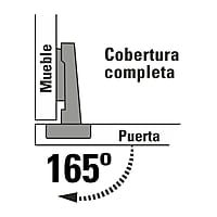 Bolsa con 2 bisagras bidimensionales de 165° - BIDI-165C / 43163