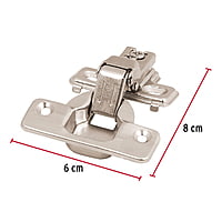 Bolsa con 2 bisagras bidimensionales de brazo corto - BIDI-FF / 43164