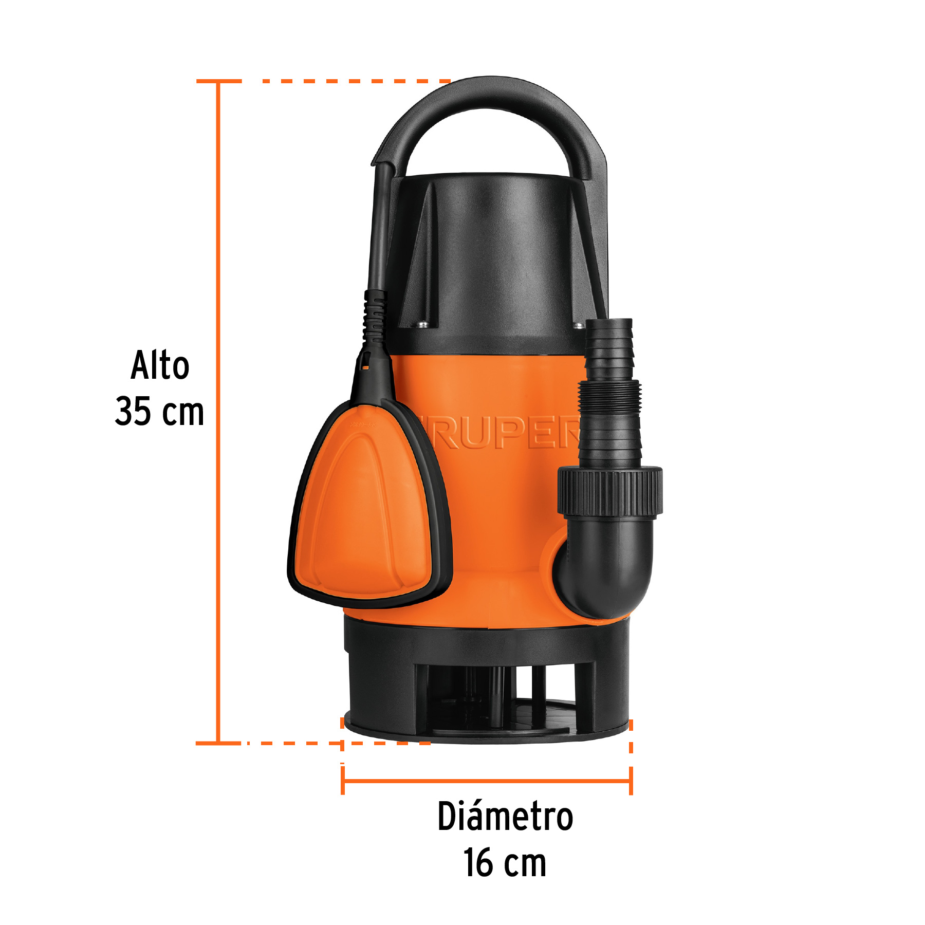 Bomba sumergible plástica para agua sucia 1-1/2 HP - BOS-1-1/2SP / 12604