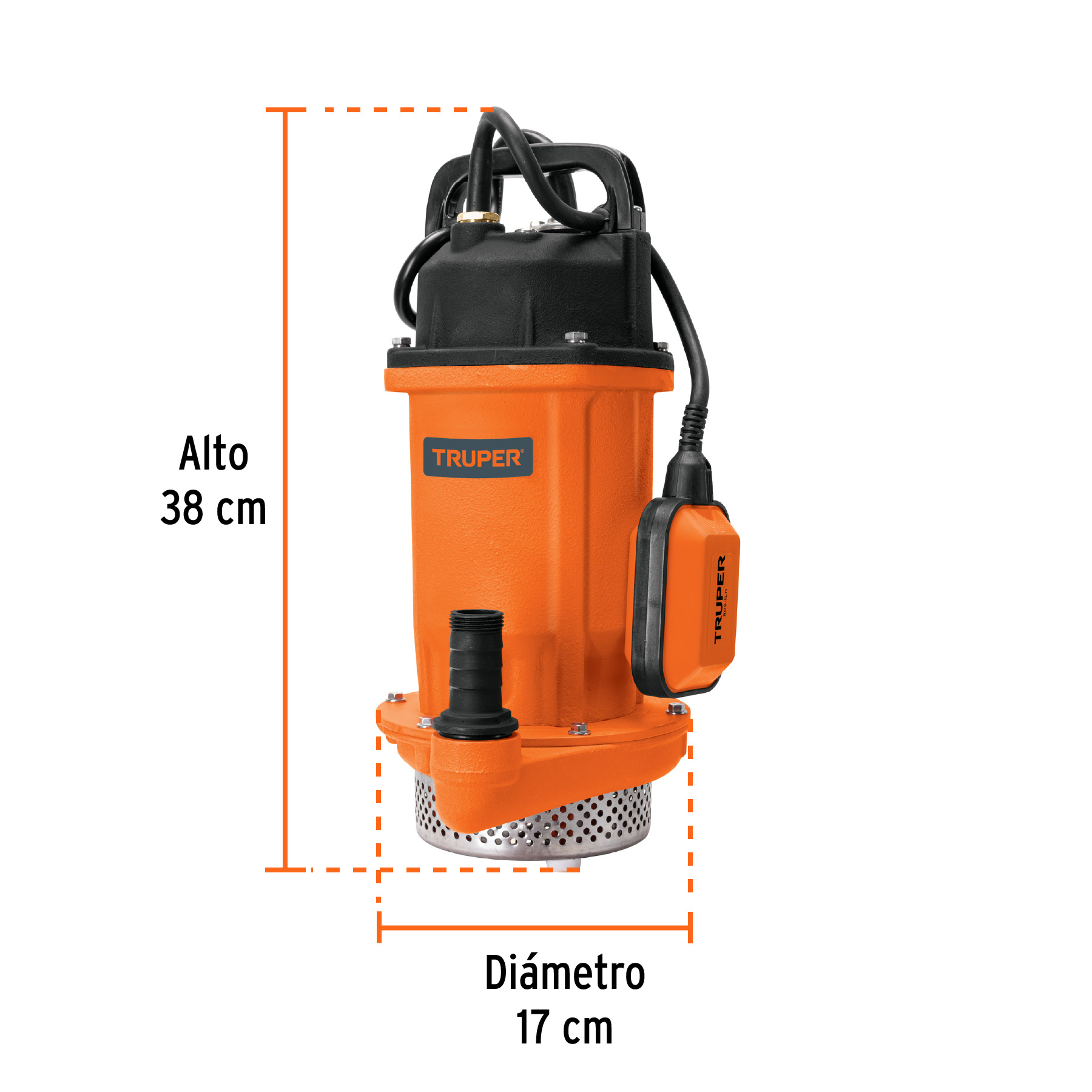 Bomba sumergible de hierro fundido para agua limpia 1 HP - BOS-1LH / 100171