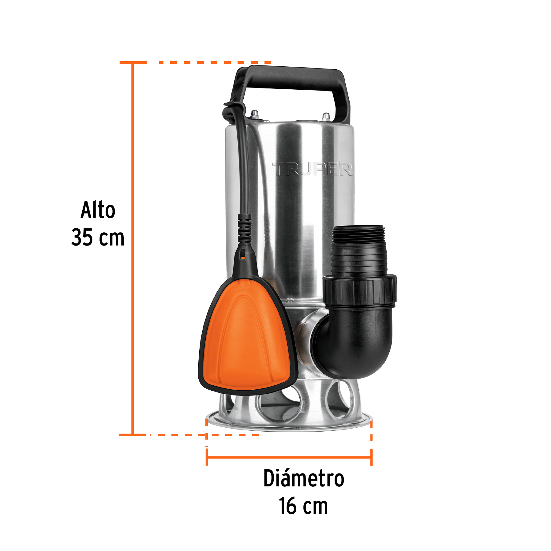 Bomba sumergible metálica para agua sucia 1 HP - BOS-1SM / 12607