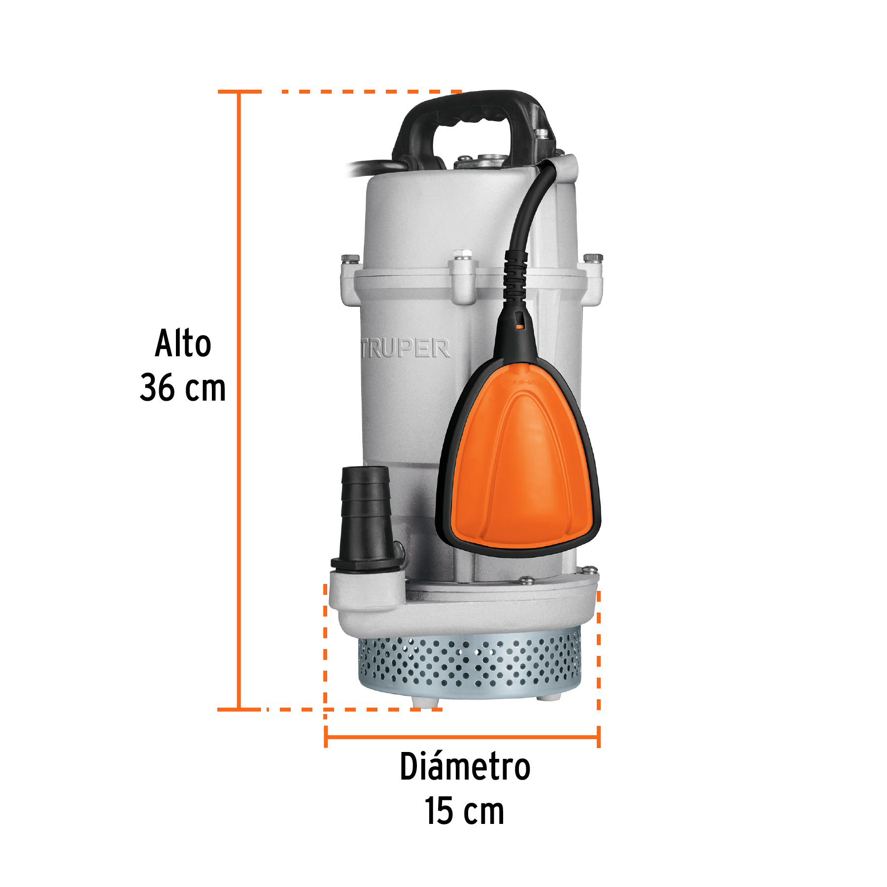 Bomba sumergible metálica para agua limpia uso rudo 3/4 HP - BOS-3/4LPX / 15002