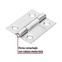 Bisagra rectangular 1-1/2', acero inoxidable - BR-154 / 43200