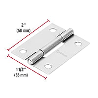 Bisagra rectangular 2', acero pulido - BR-200 / 43187