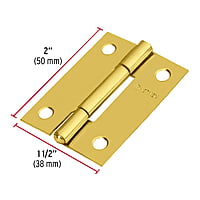 Bisagra rectangular 2', acero latonado - BR-201 / 43194