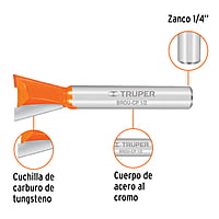 Broca para router, cola de pato, 1/2' - BROU-CP1/2 / 11475