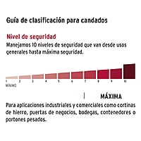 Candado de acero, máxima seguridad, 50mm, llave anti-ganzúa - CAI-50A / 43334