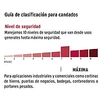 Candado de hierro, 50mm, llave anti-ganzúa, blister - CHN-50A / 43340