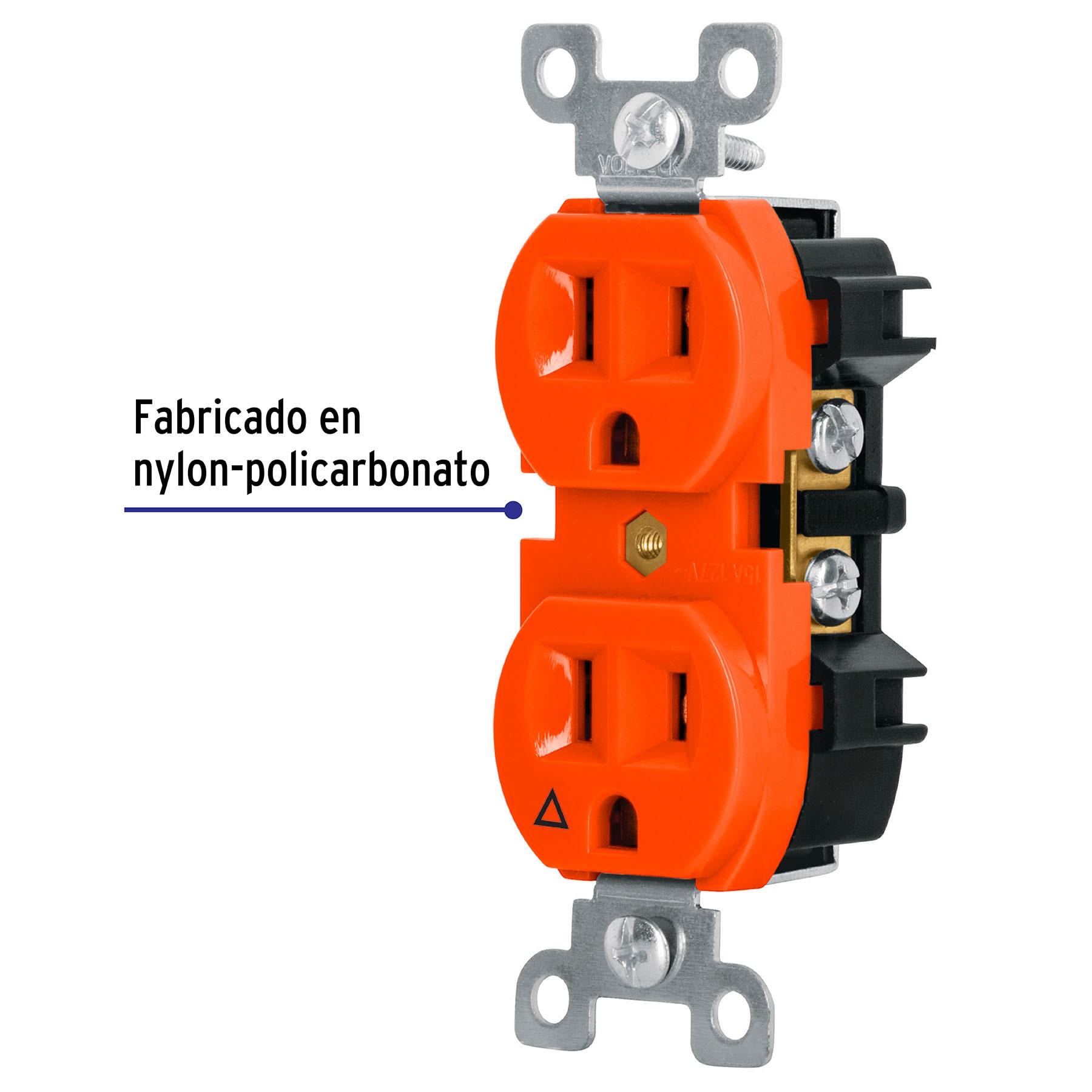 Contacto dúplex, tierra aislada, 15 A, línea standard - CODO-TAS / 46105