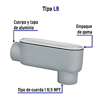 Condulet 1' conexión tipo LB, Volteck - COLET-1-LB / 46972