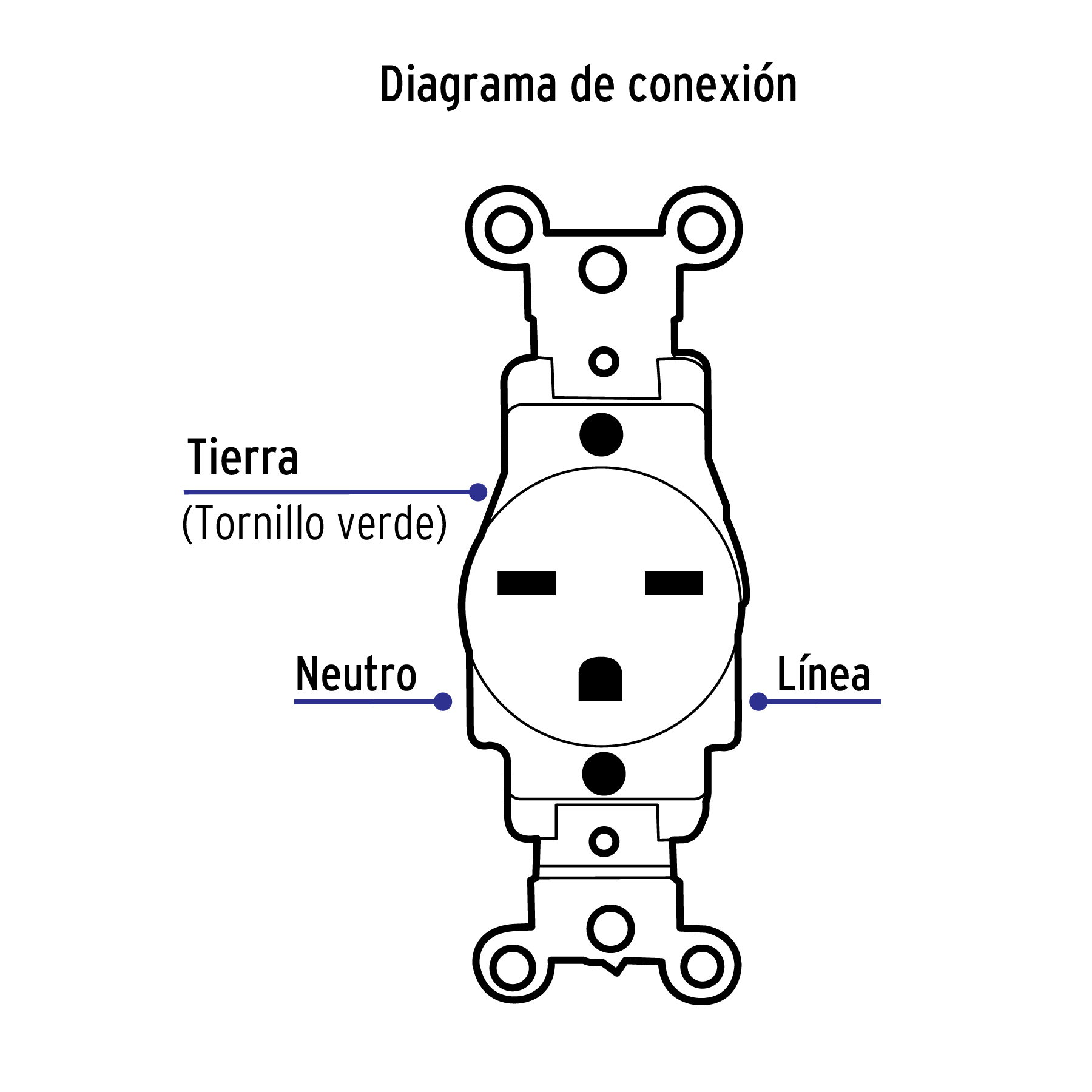 Contacto sencillo, cara de chino,  Standard, marfil - COSE-CHS / 46110