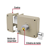 Cerradura de sobreponer, clásica, instala-fácil, izquierda - CS-75I / 43575