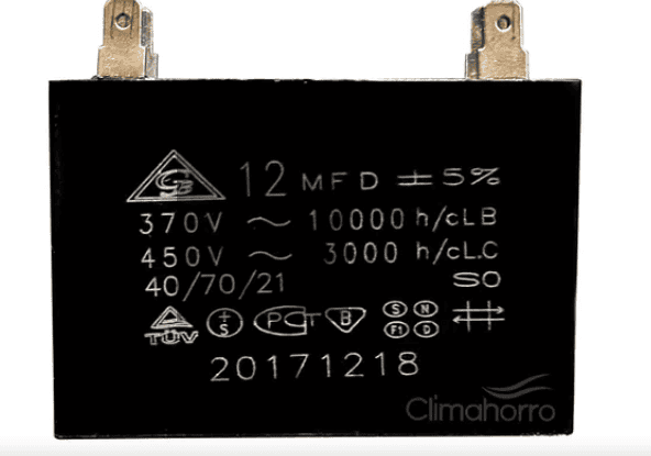 Capacitor Ventilador 12 Mf 370 / 450 Vac - Ct-12