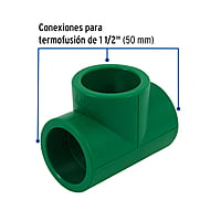 Tee de PPR sencilla, 1-1/2', 50mm - CV-765 / 45466