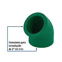 Codo 45° de PPR, 2', 63mm - CV-866 / 45464