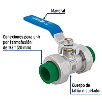 Válvula de esfera desmontable, PPR, 3/4' - CV-ESD-3/4 / 41987