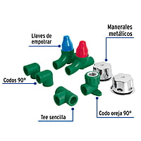 KIT de conexiones y válvulas PPR para instalación regadera - CV-KIT / 46035